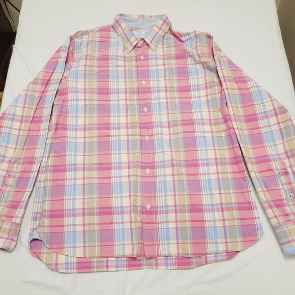 Bonobos Other - Bonobos Shirt Mens XL Pink Plaid Colorful Career Business Casual Preppy Spring